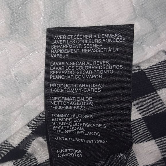 Tommy Hilfiger Black and White Plaid Long Sleeve Shirt Girls Size Large - Picture 5 of 5
